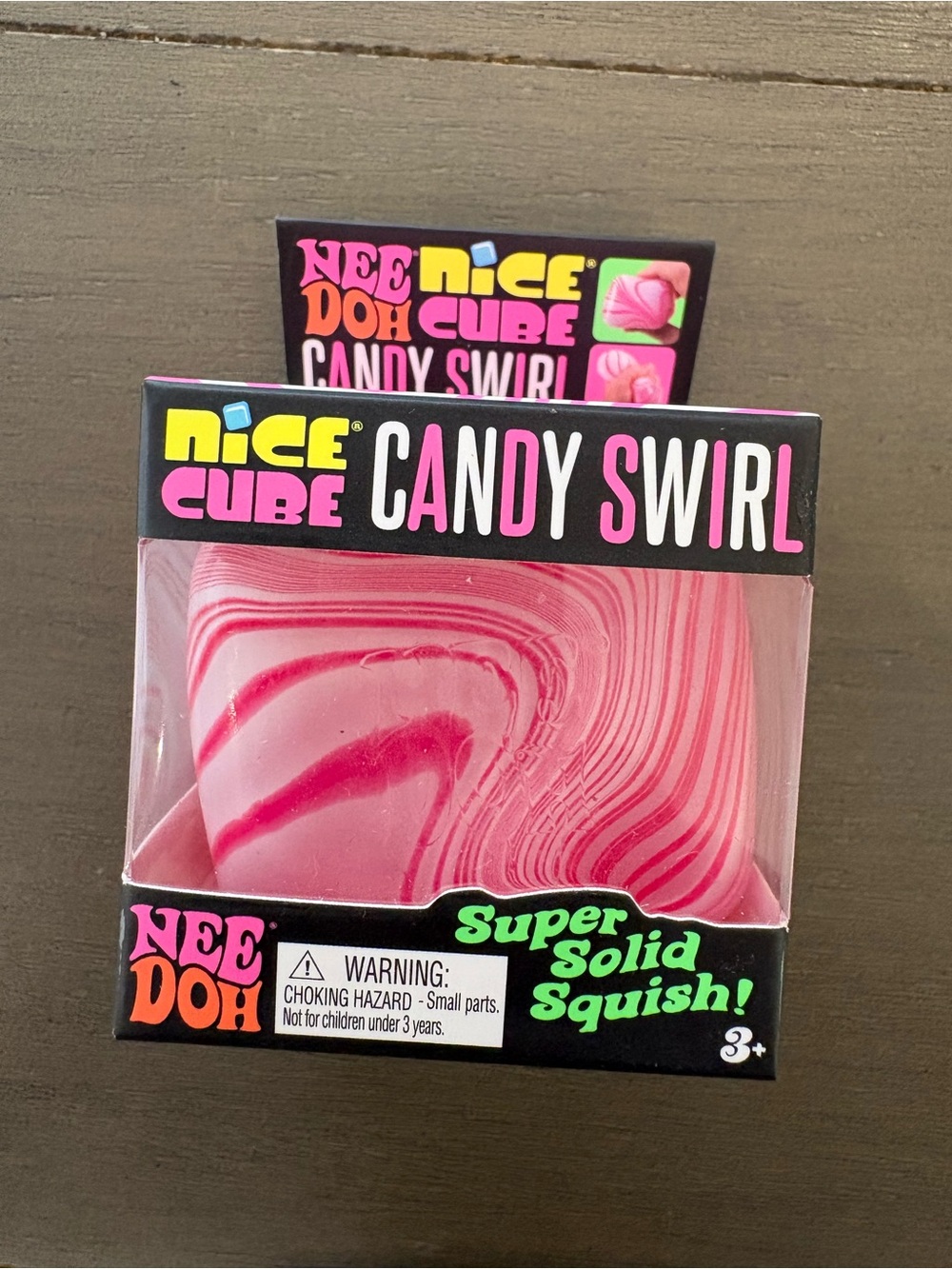 NeeDoh Nice Cube Candy Swirl Stress Toy - Pink